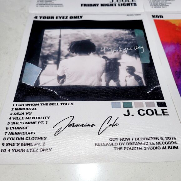 J COLE Poster Set of 6 Album Cover Canvas Posters 8 x 12 inch each Hip Hop Decor - Picture 6 of 9